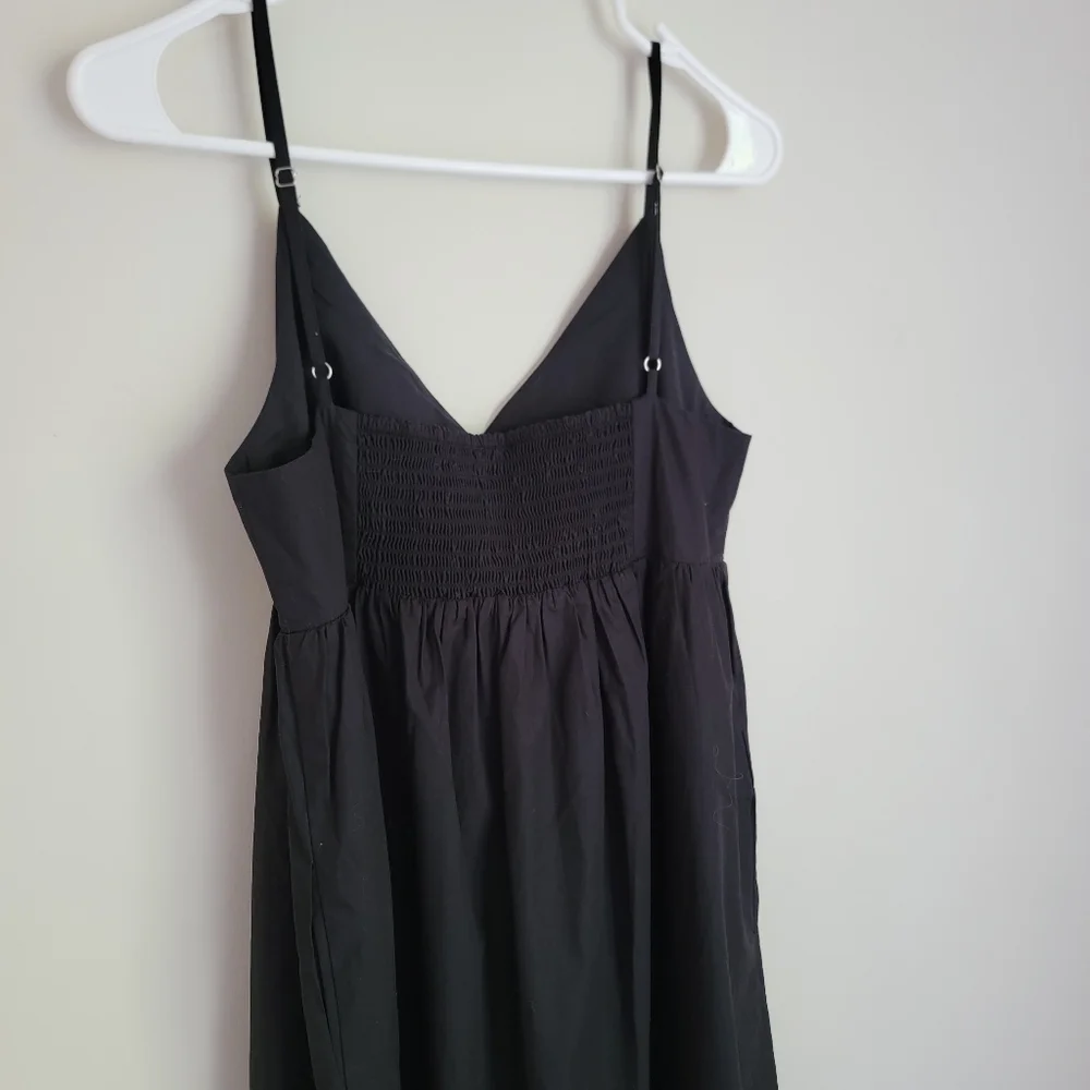 (sold) NWT Quince 100% Organic Cotton Sleeveless Maxi Dress, Black S - Picture 6 of 9